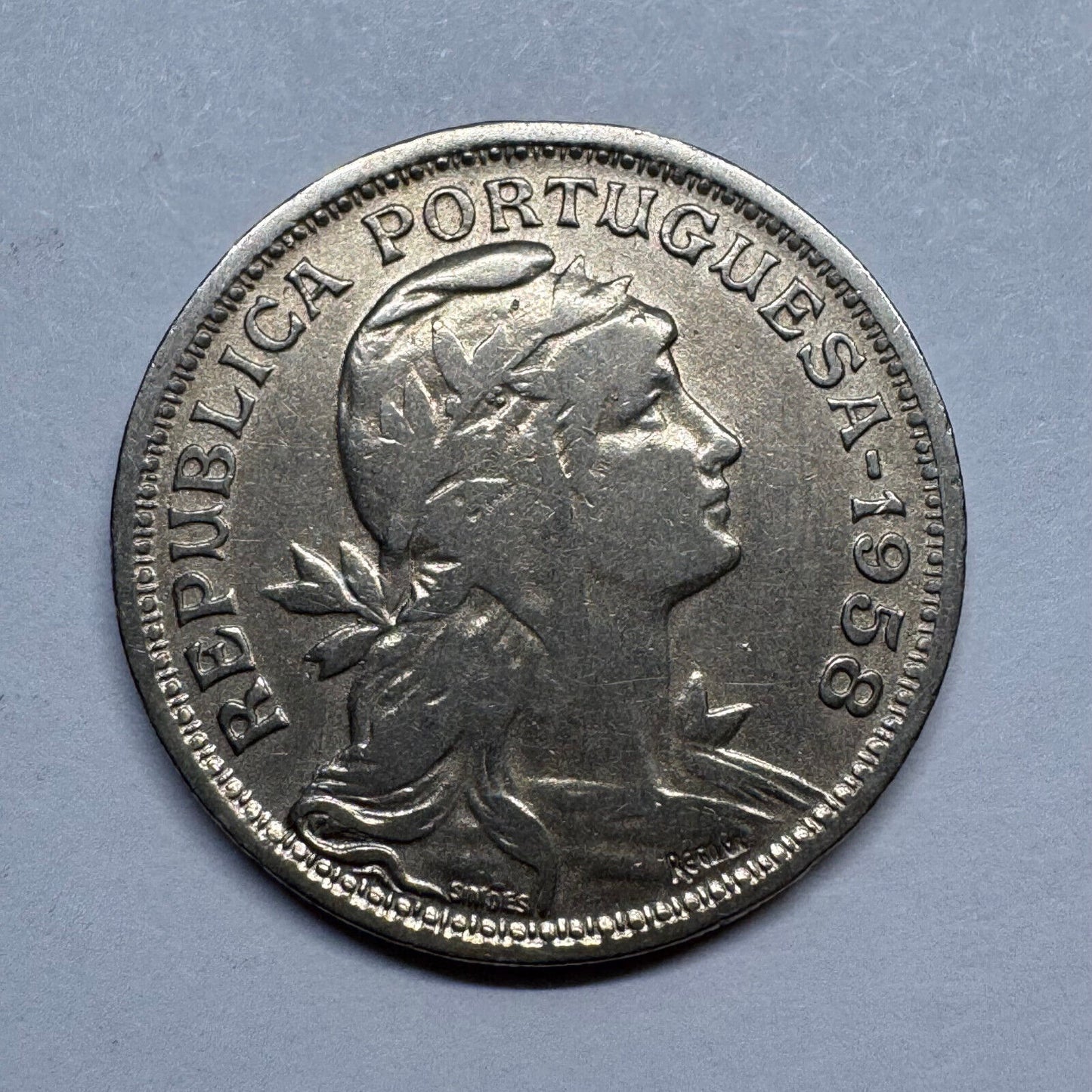 1958 Portugal 50 Centavos - Beautiful Coin - #B-021