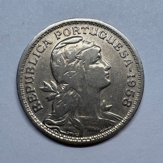 1958 Portugal 50 Centavos - Beautiful Coin - #B-021