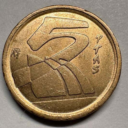 1998 Spain 5 Pesetas - Beautiful Coin - #A-027