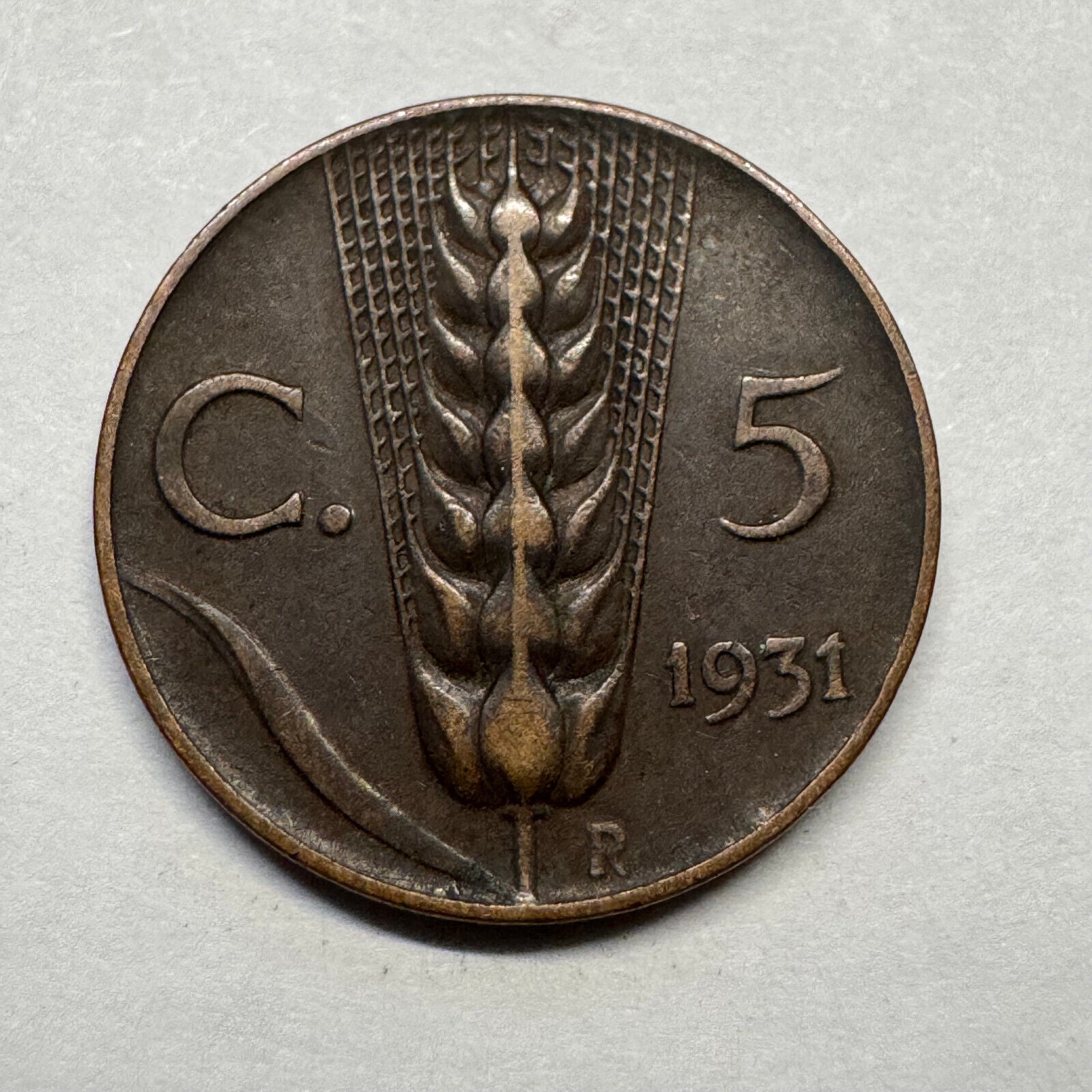 1931 Italy 5 Centesimi - Beautiful Coin - #A-094