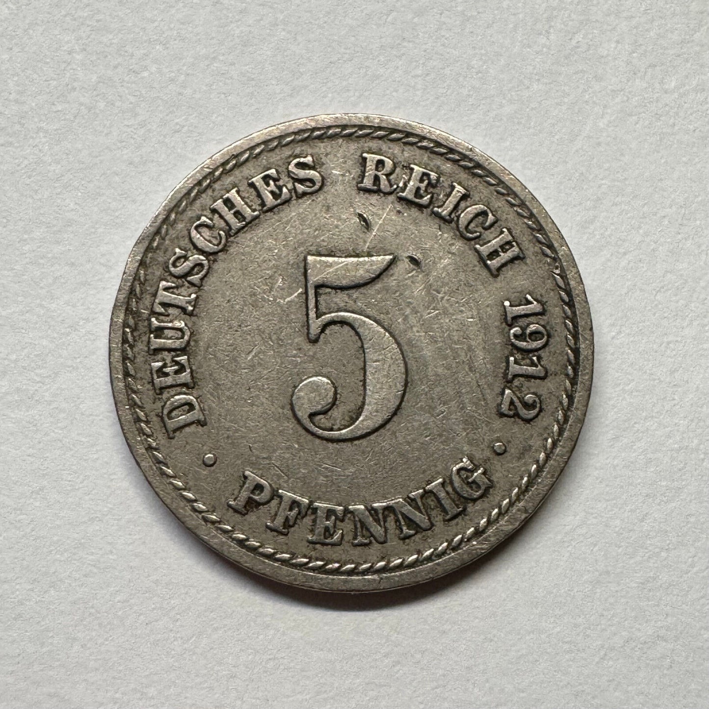 1912 Germany 5 Pfennig - Beautiful Coin - #B-050