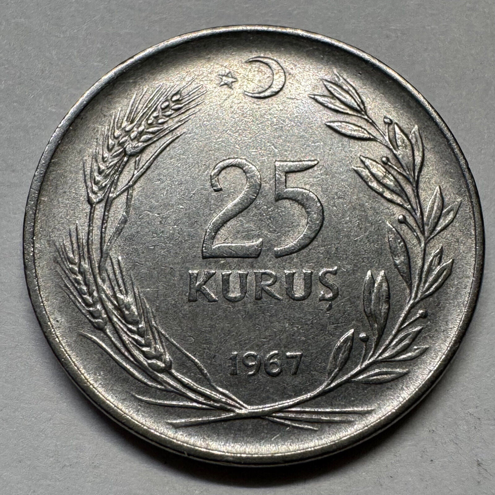 1967 Turkey 25 Kurus - Beautiful Coin - #A-084