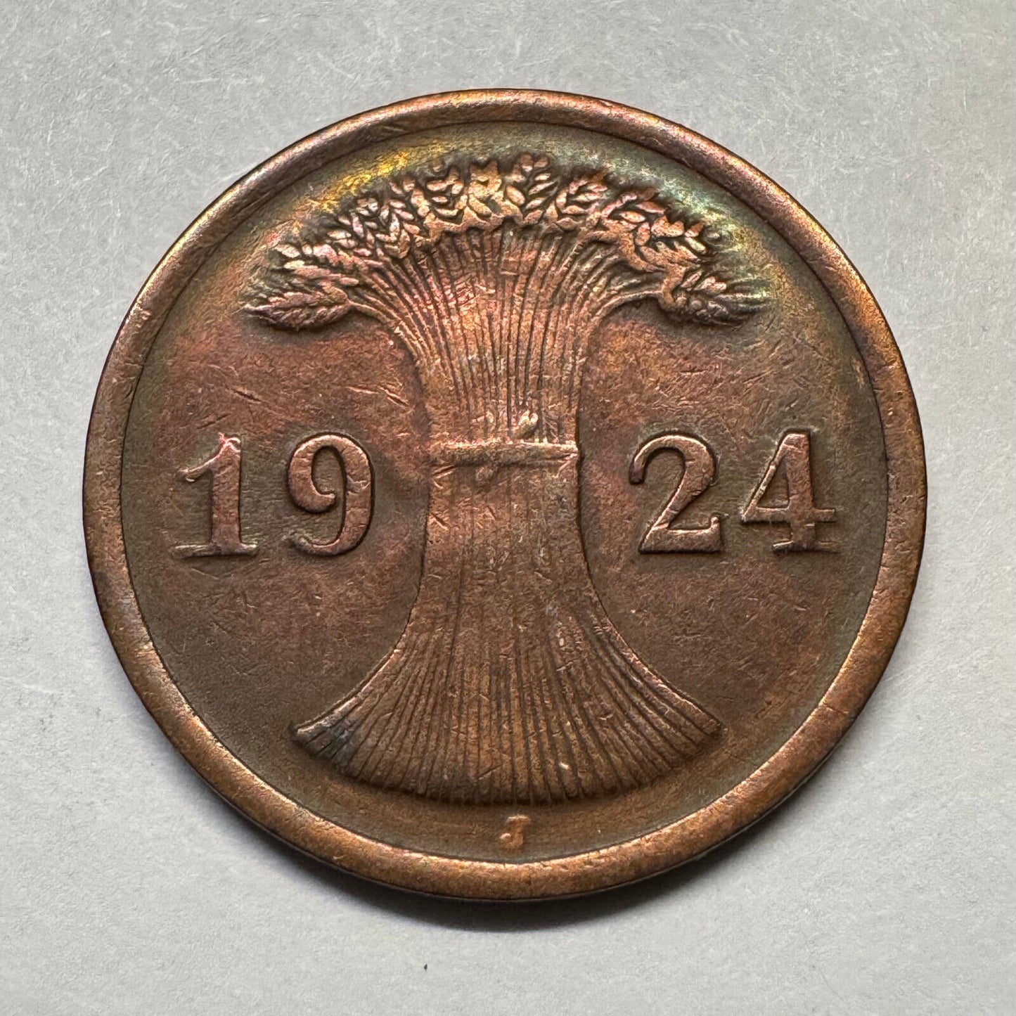 1924 Germany 2 Reichspfennig - Beautiful Coin - #A-096