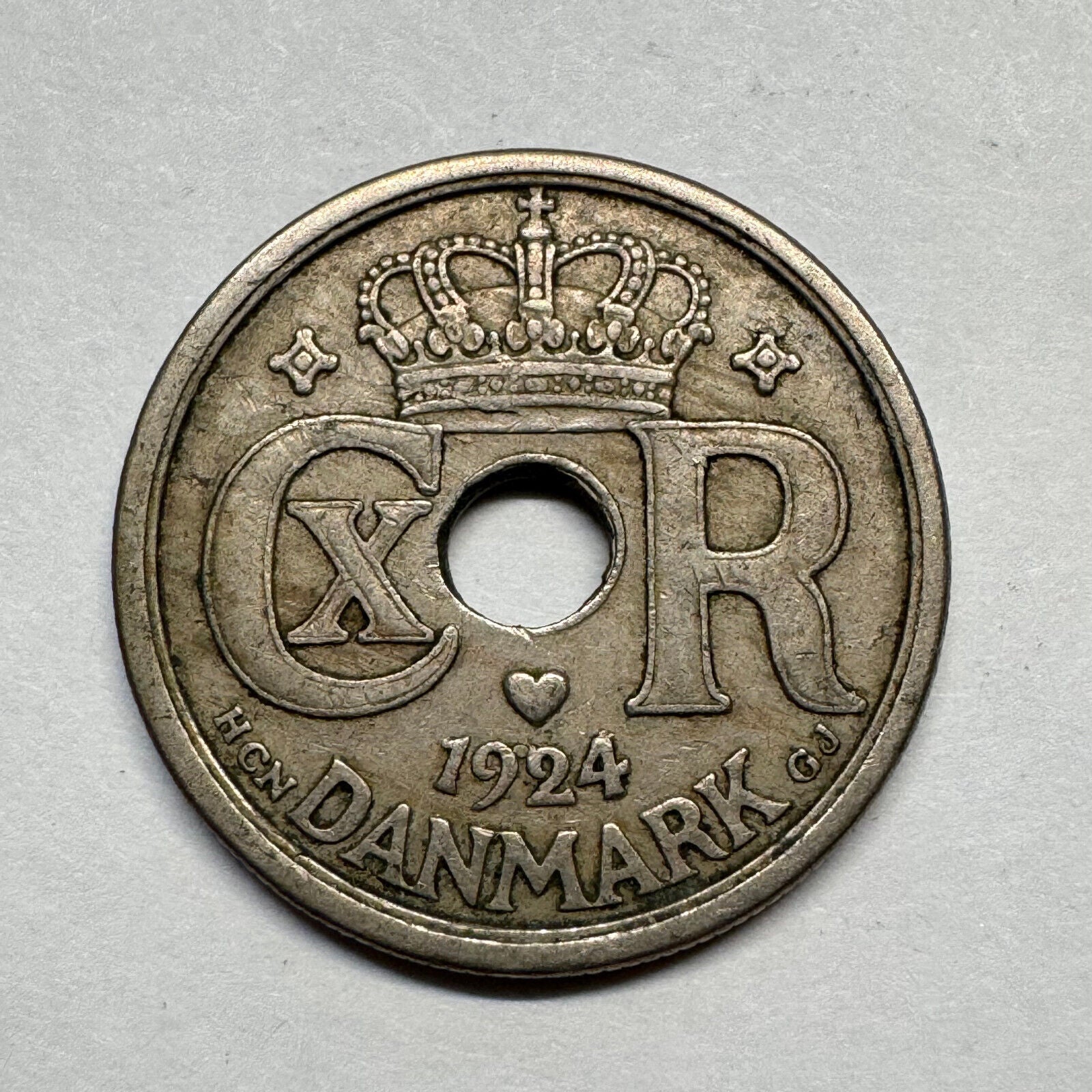 1924 Denmark 25 Ore - Beautiful Coin - #B-016