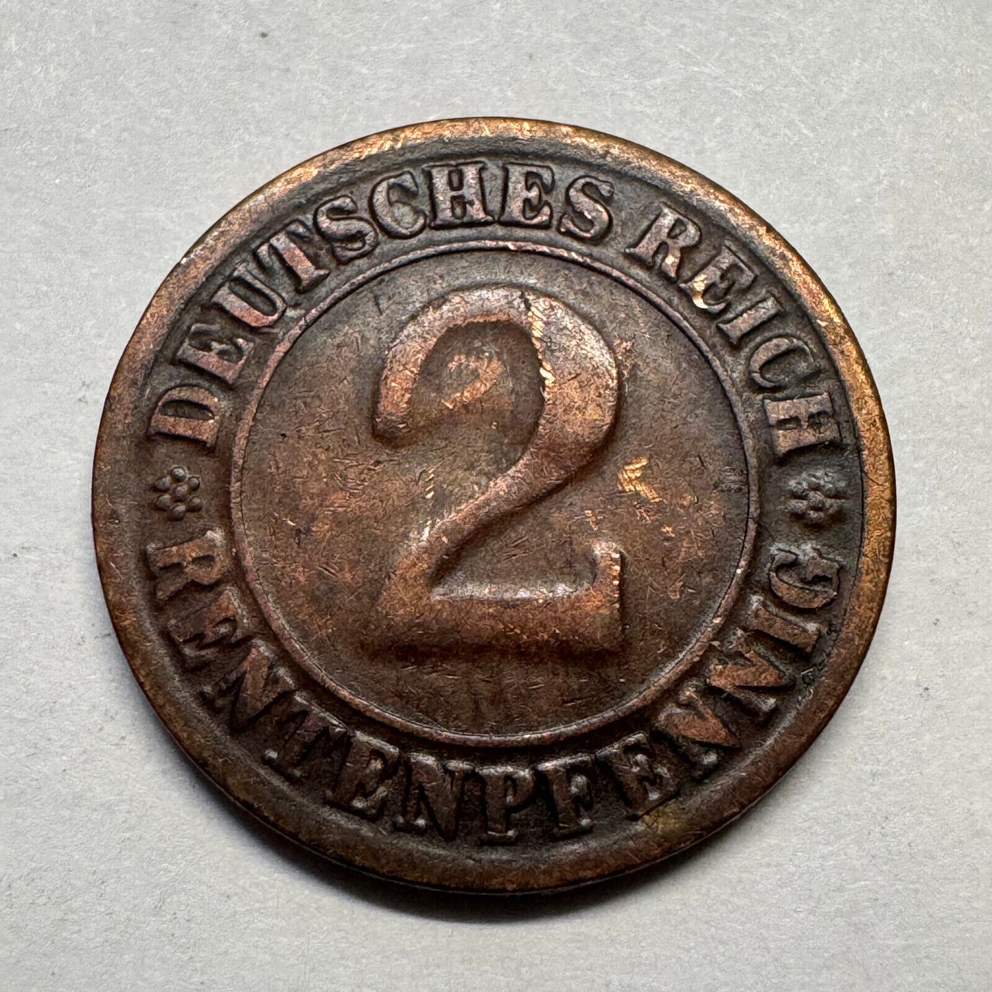 1924 Germany 2 Rentenpfennig - Beautiful Coin - #A-087