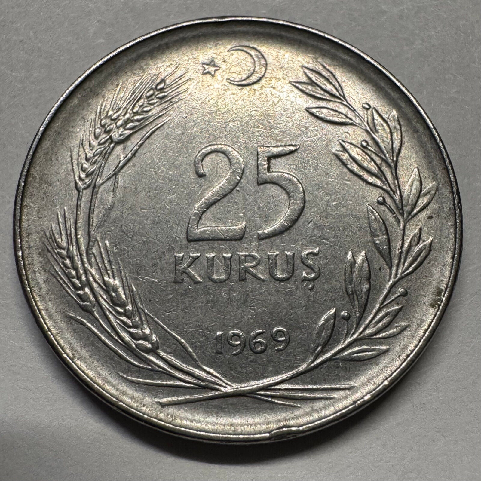 1969 Turkey 25 Kurus - Beautiful Coin - #A-090