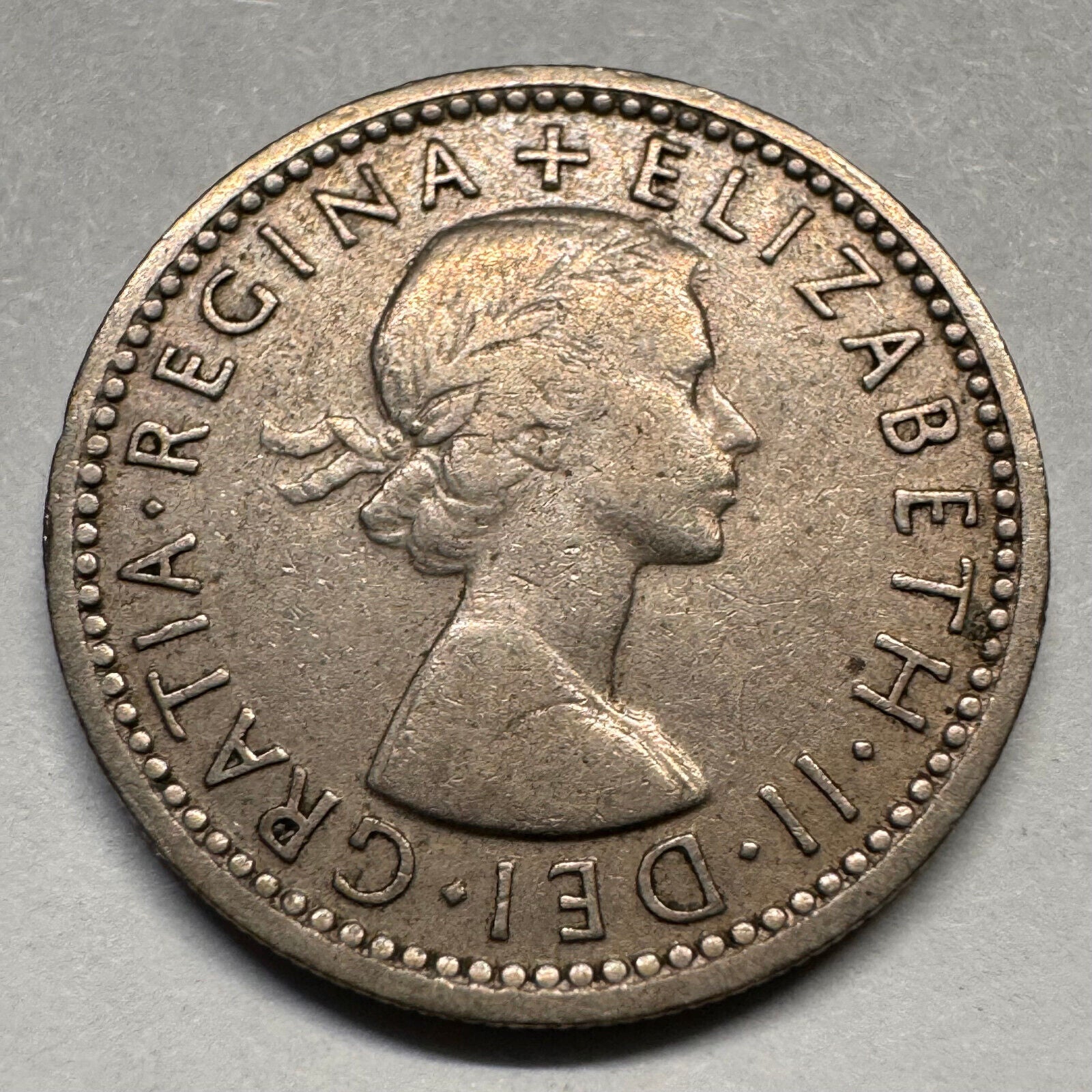 1955 UK 6 Pence - Beautiful Coin - #A-042