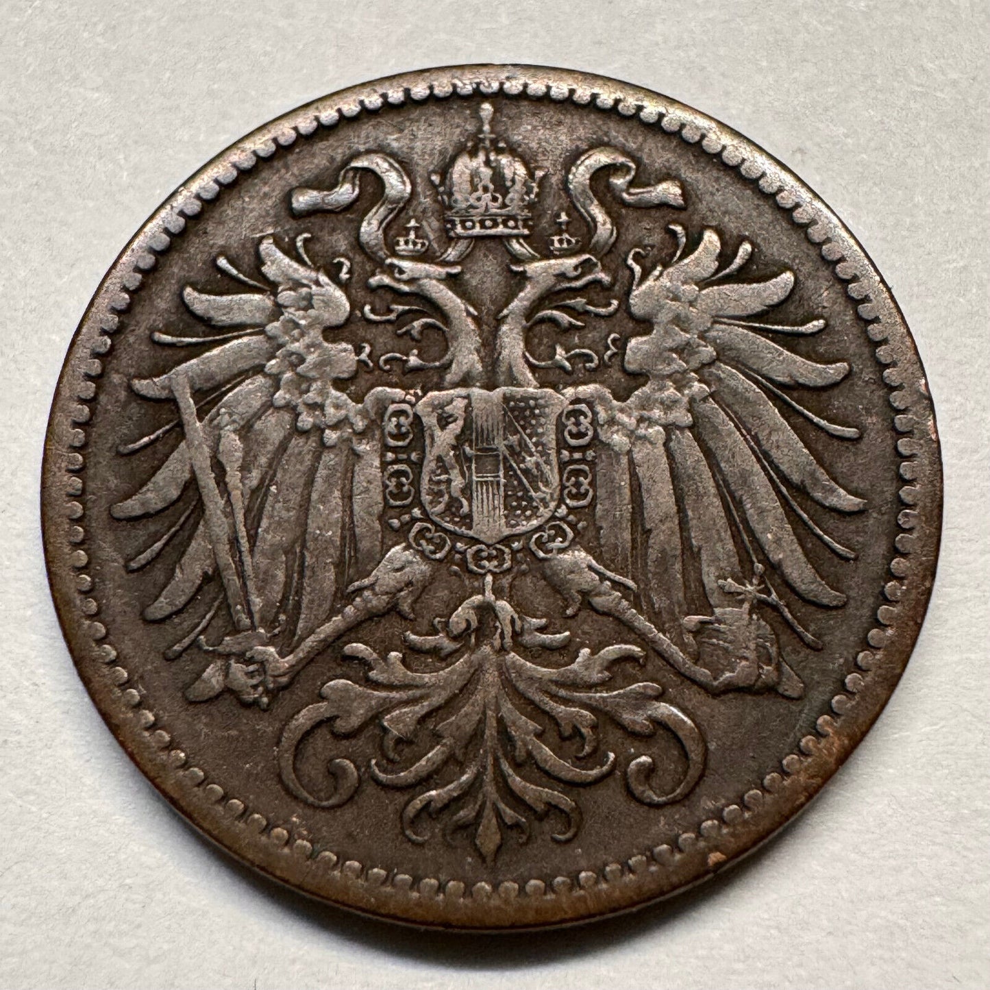 1897 Austria 2 Heller - Beautiful Coin - #A-041