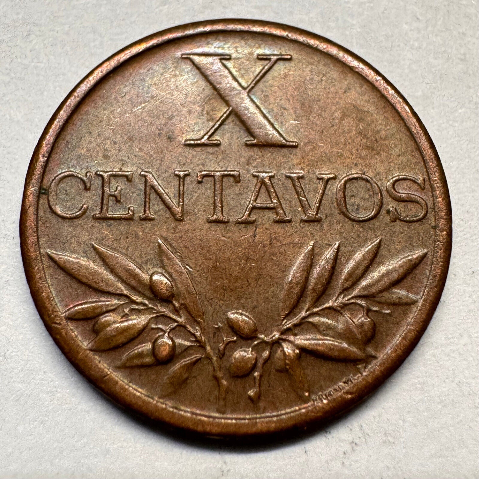 1957 Portugal 10 Centavos - Beautiful Coin - #A-056