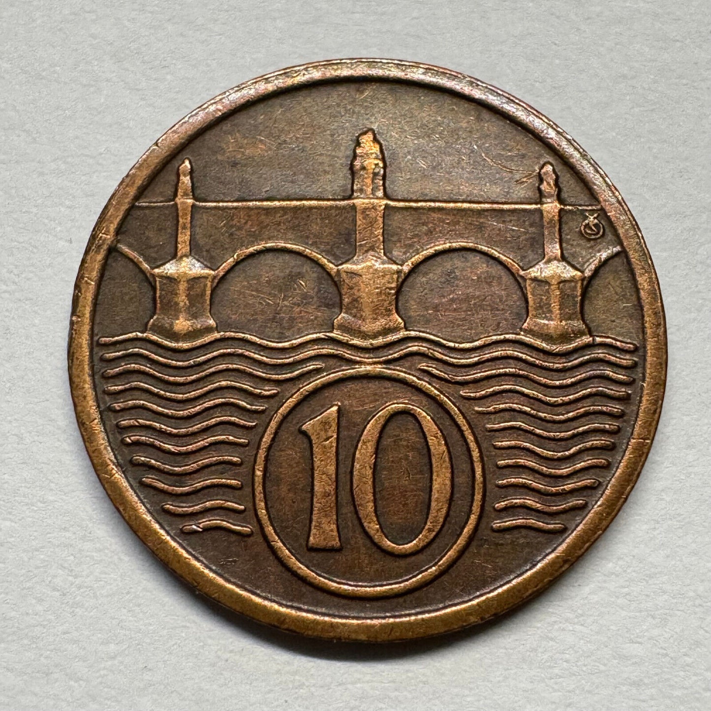 1932 Czechoslovakia 10 Haleru - Beautiful Coin - #B-058