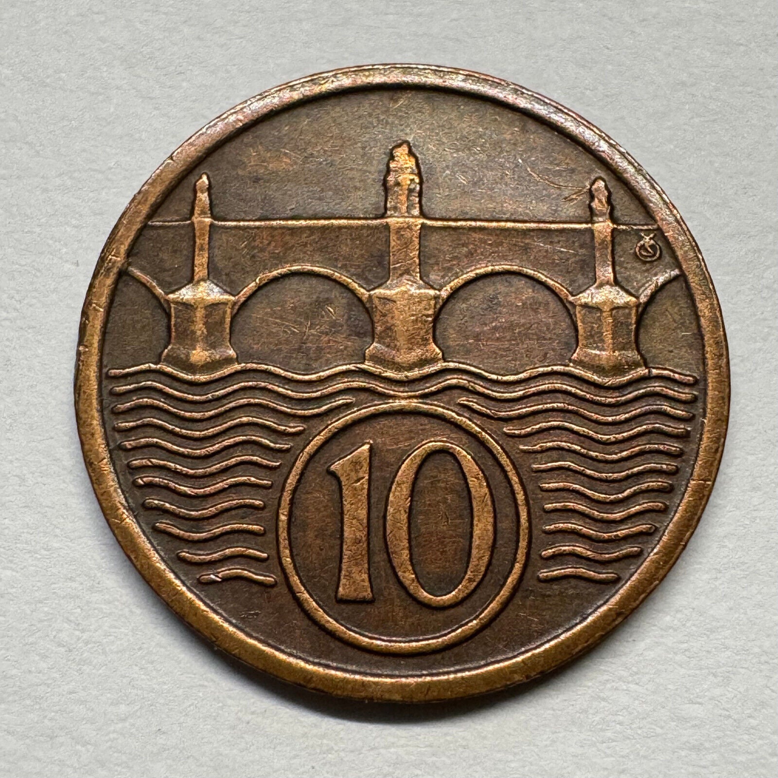 1932 Czechoslovakia 10 Haleru - Beautiful Coin - #B-058