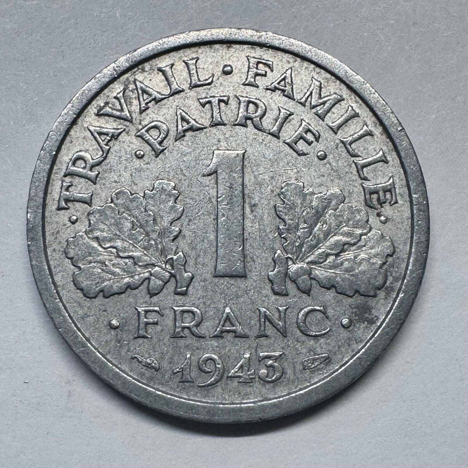 1943 France 1 Franc - Beautiful Coin - #A-099