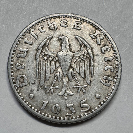 1935 Germany 50 Reichspfennig - A - Beautiful Coin - #A-069