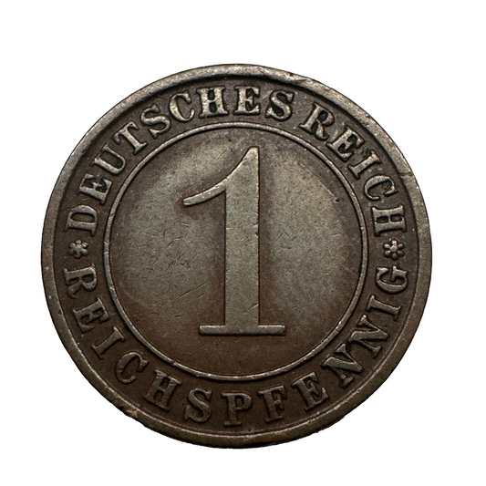 1925 Germany 1 Reichspfennig  - Beautiful Coin - Lot #B-046