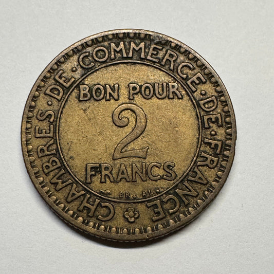 1924 France 2 Francs - Beautiful Coin - #B-038