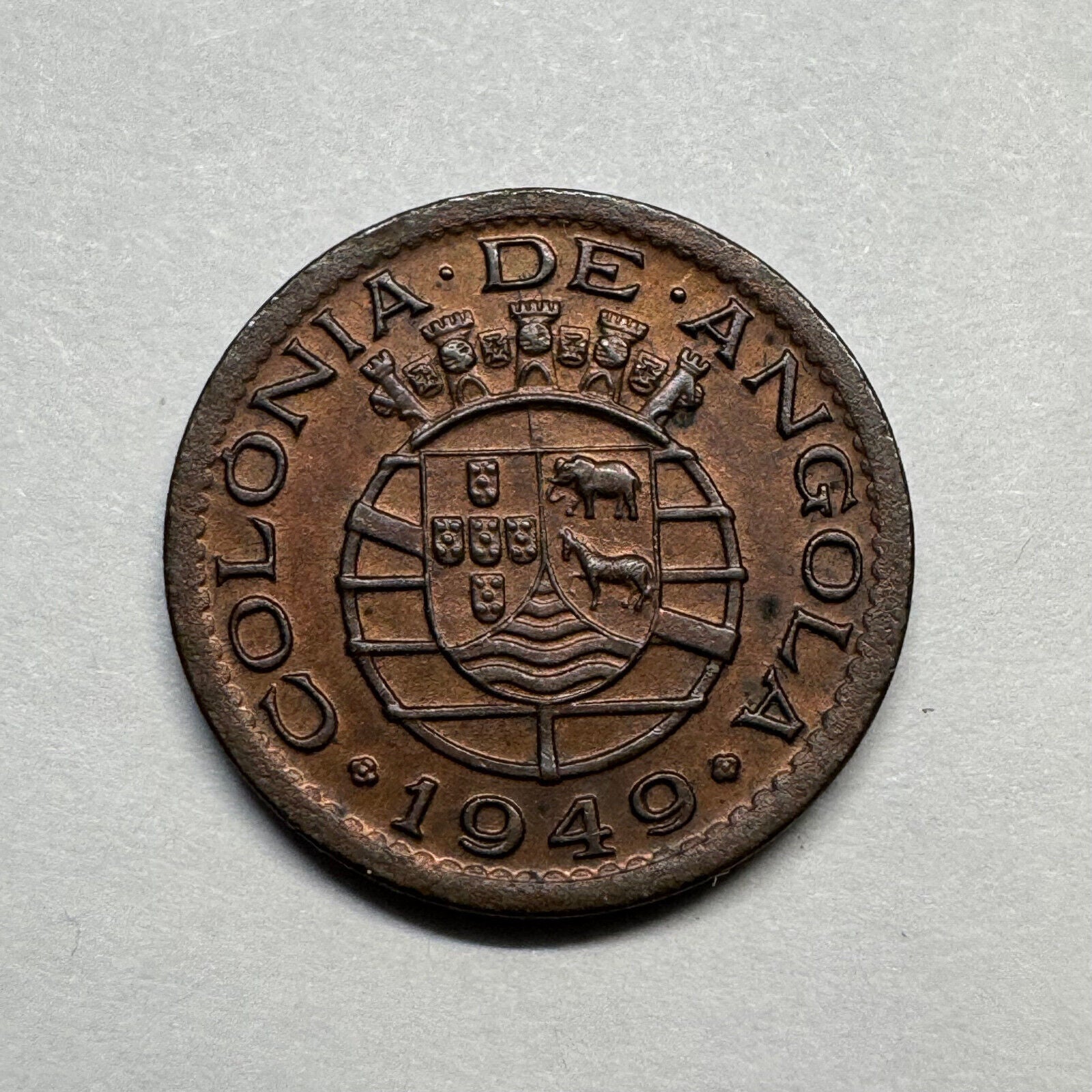 1949 Angola 10 Centavos - Beautiful Coin - #B-006