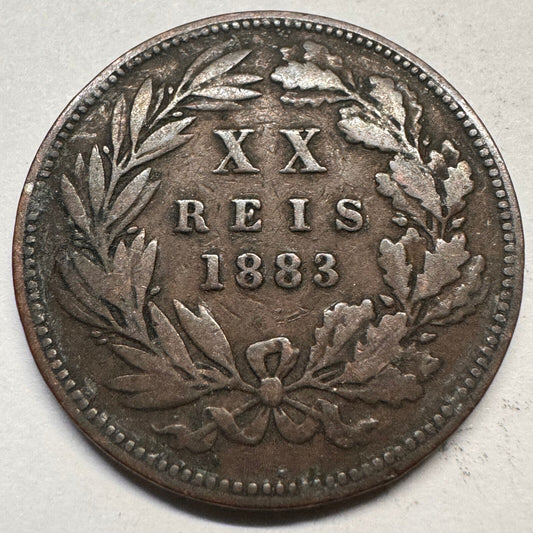 1883 Portugal 20 Reis - Beautiful Coin - #A-059