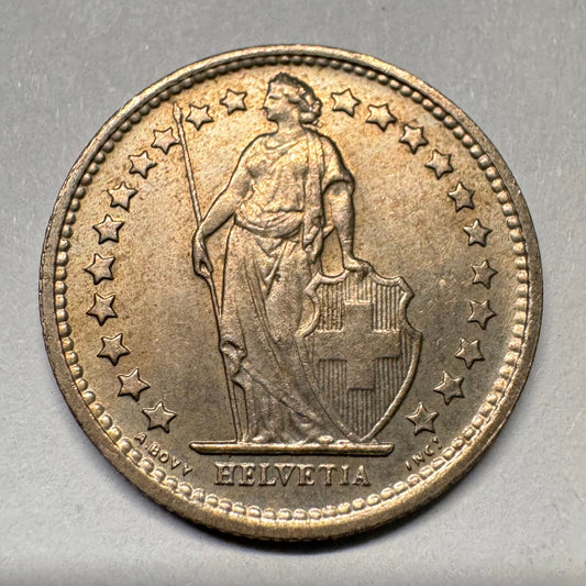 1970 Switzerland 1/2 Franc - Beautiful Coin - #A-061