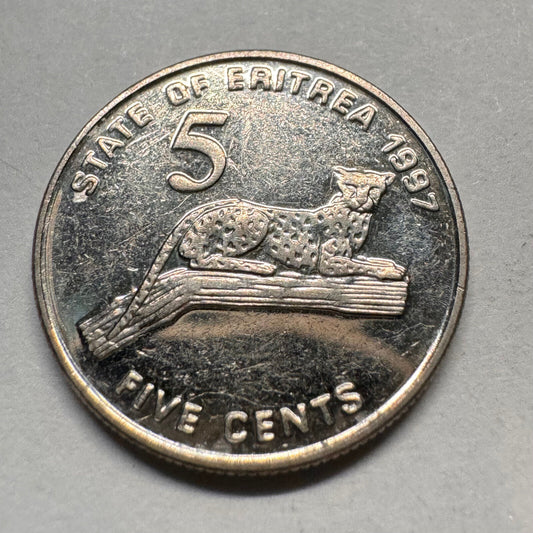 1997 Eritrea 5 Cents - Beautiful Coin - #A-026