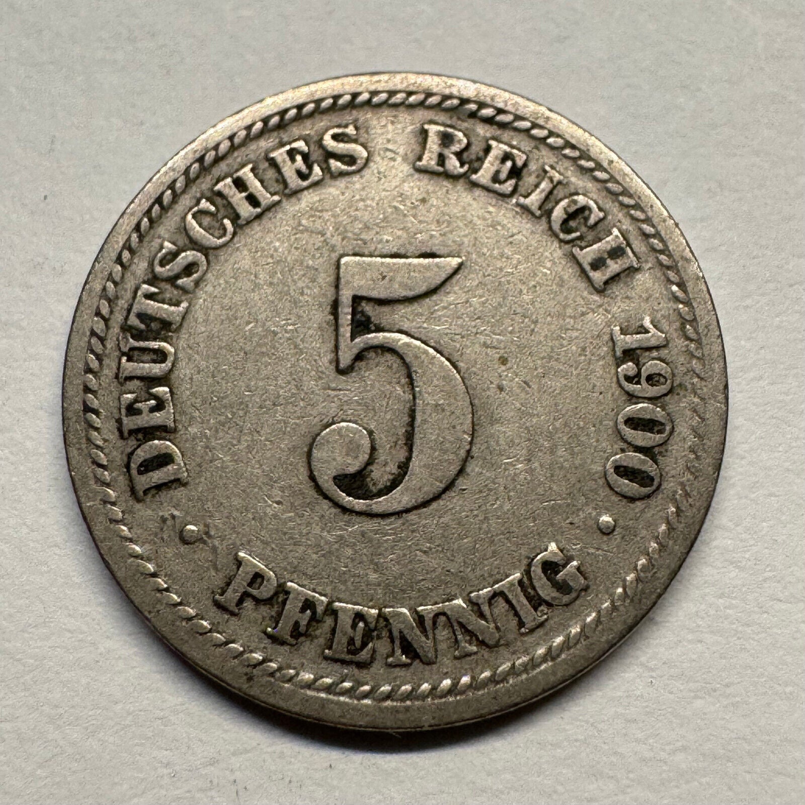 1900 Germany 5 Pfennig - Beautiful Coin - #B-057
