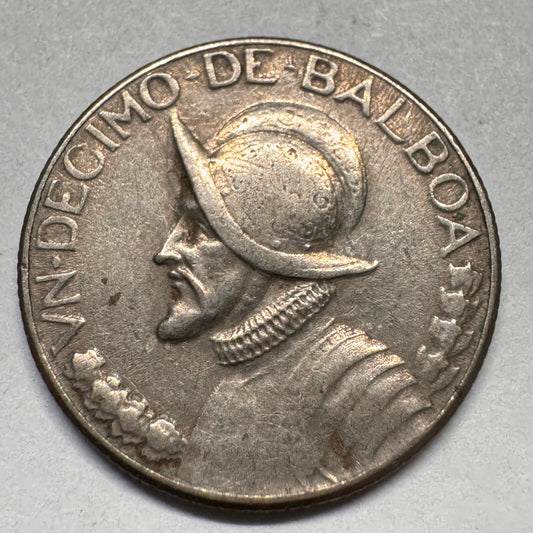 1970 Panama 1/10 Balboa - Beautiful Coin - #A-058