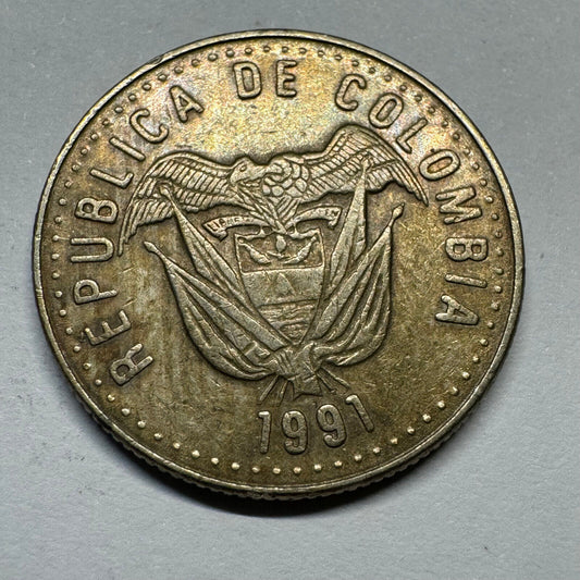 1991 Colombia 50 Pesos - Beautiful Coin - #A-011