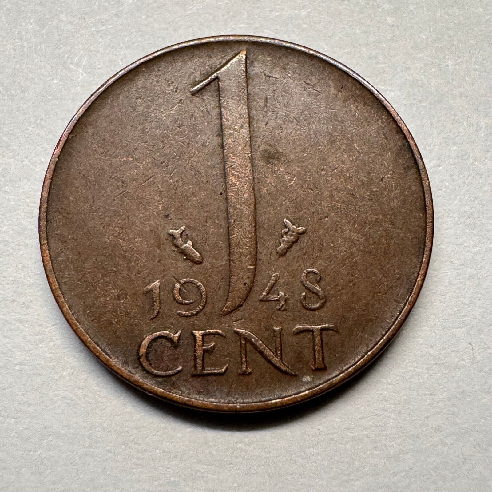 1948 Netherlands 1 Cent - Beautiful Coin - #A-015
