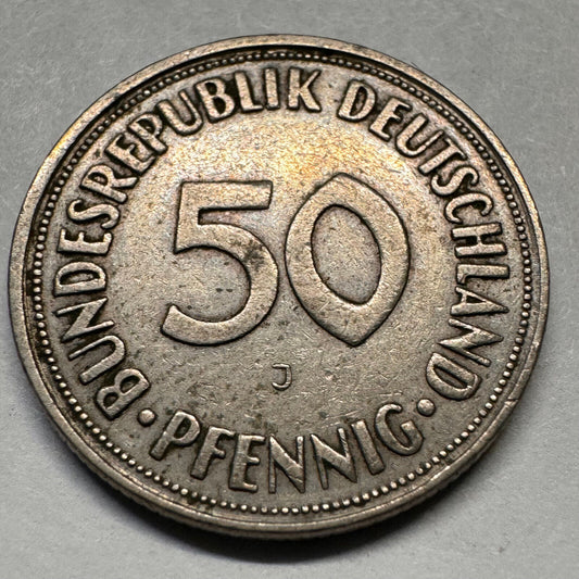 1950 Germany 50 Pfennig - J - Beautiful Coin - #B-042