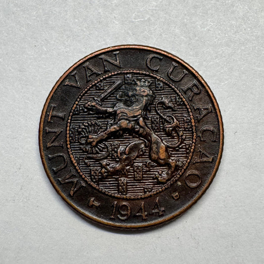 1944 Curacao 1 Cent - Beautiful Coin - #B-031