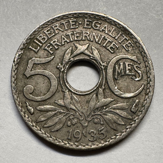 1935 France 5 Centimes - Beautiful Coin - #A-072