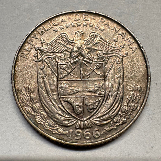 1966 Panama 1/10 Balboa - Beautiful Coin - #A-023