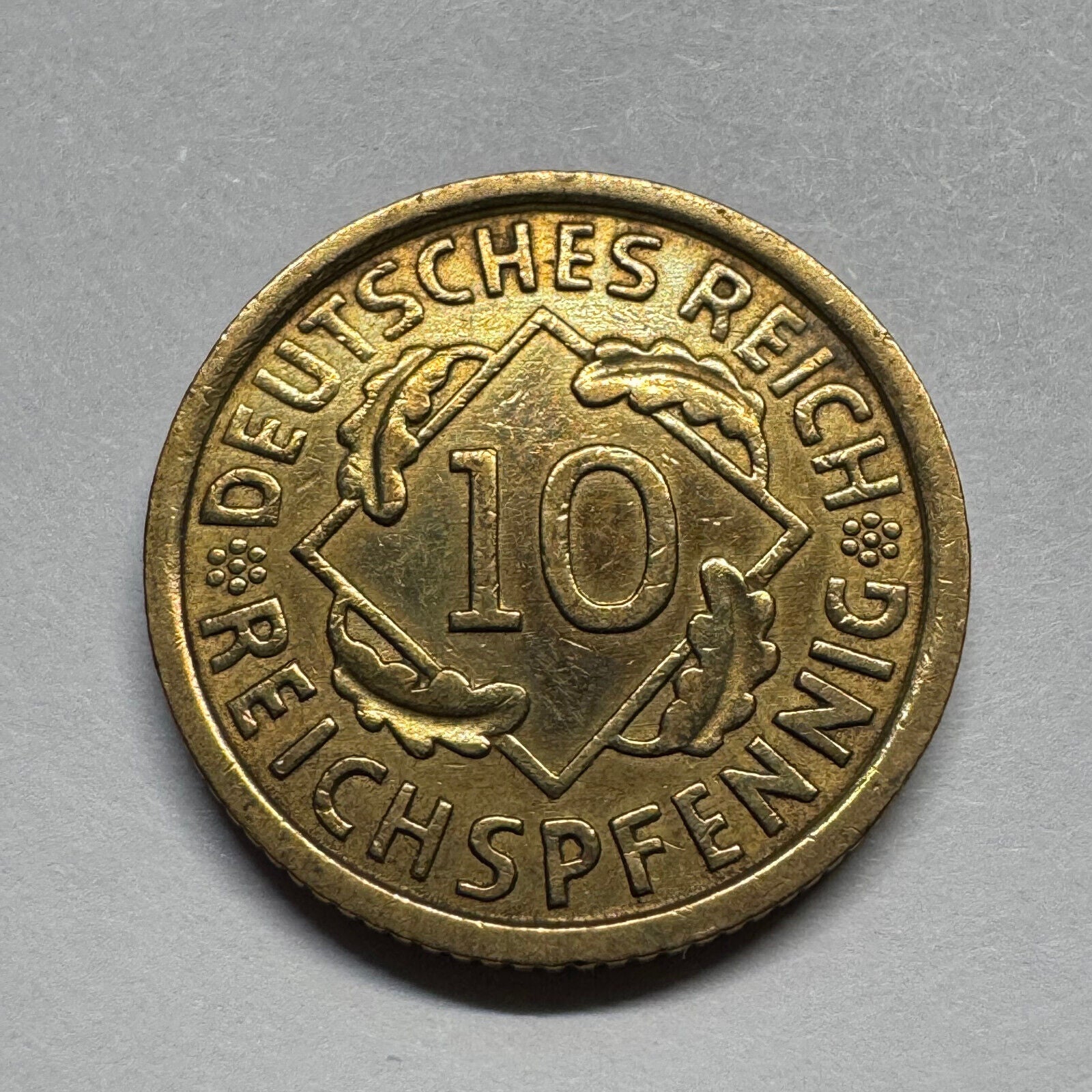 1932 Germany 10 Reichspfennig - Beautiful Coin - #B-019