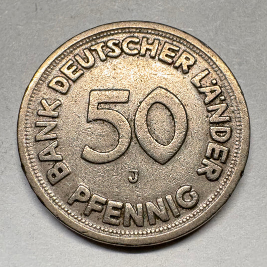 1949 Germany 50 Pfennig - Beautiful Coin - #A-018