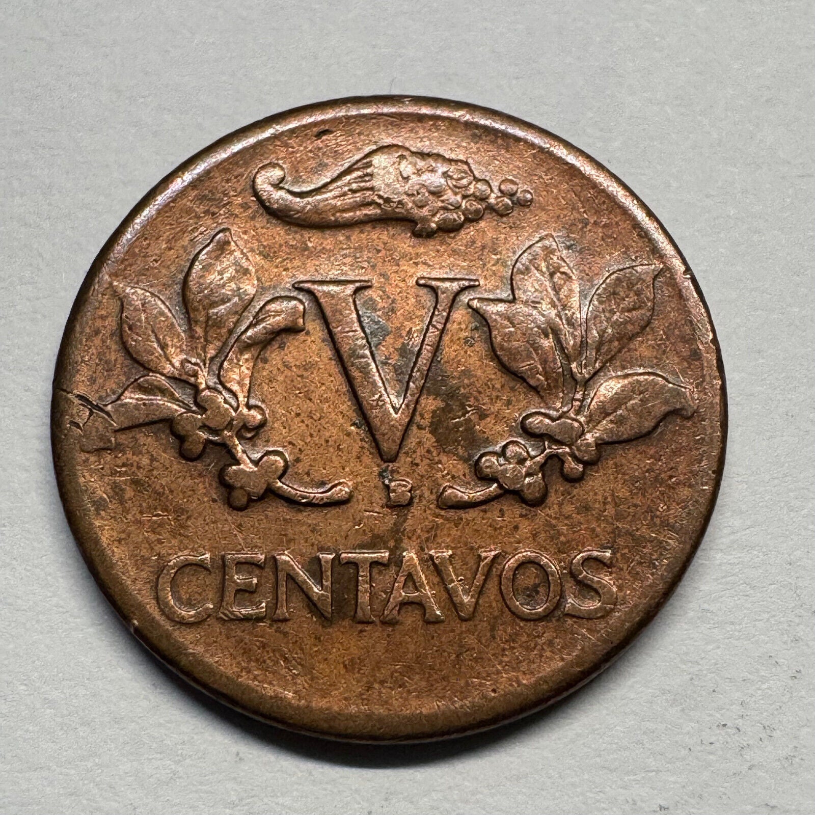 1955 Colombia 5 Centavos - Beautiful Coin - #B-040