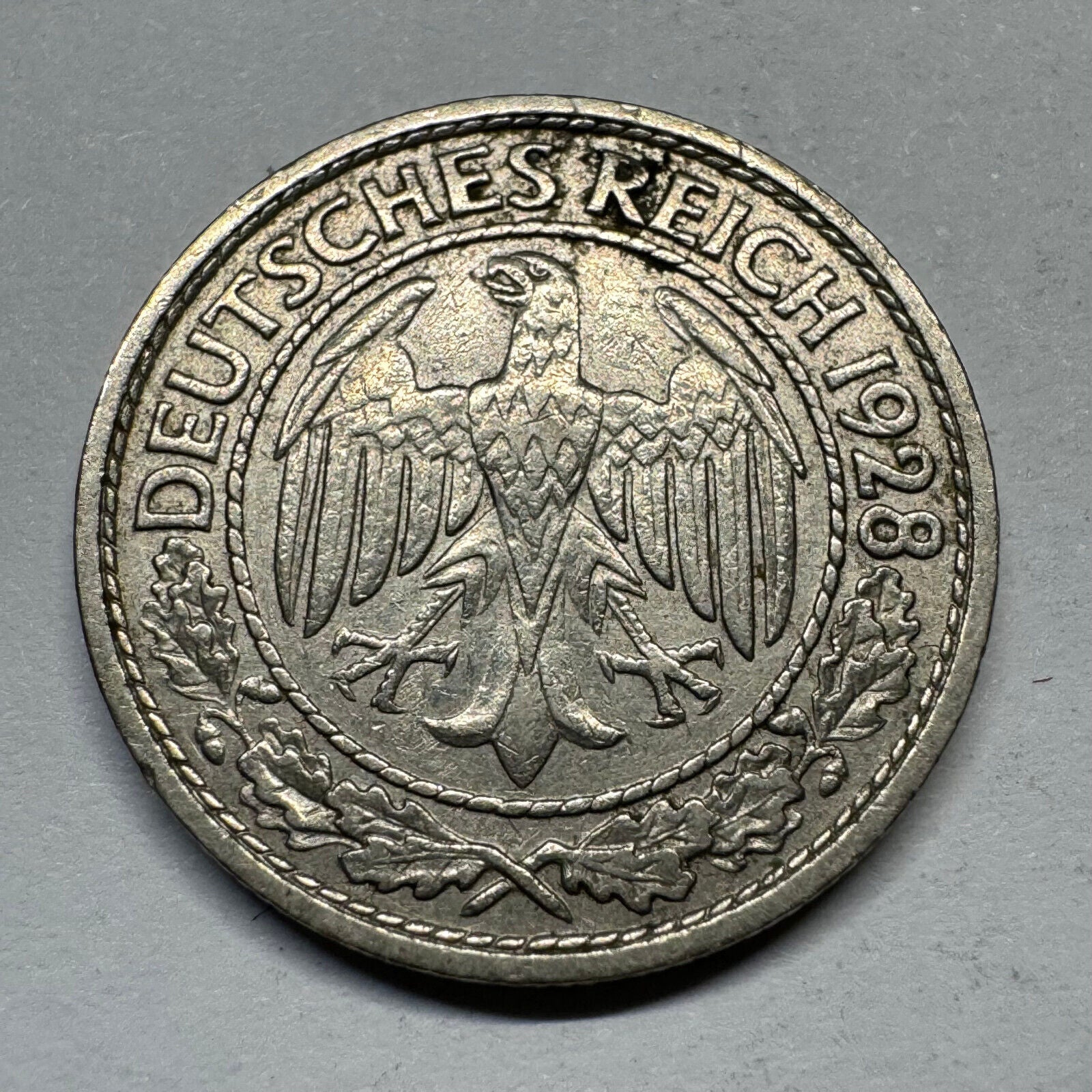 1928 Germany 50 Reichspfennig - Beautiful Coin - #A-011