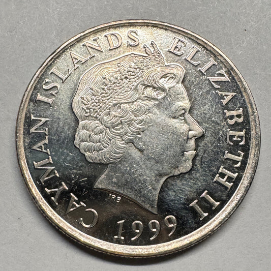 1999 Cayman Islands 25 Cents - Beautiful Coin - #A-025