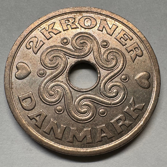 1994 Denmark 2 Kroner - Beautiful Coin - #A-056