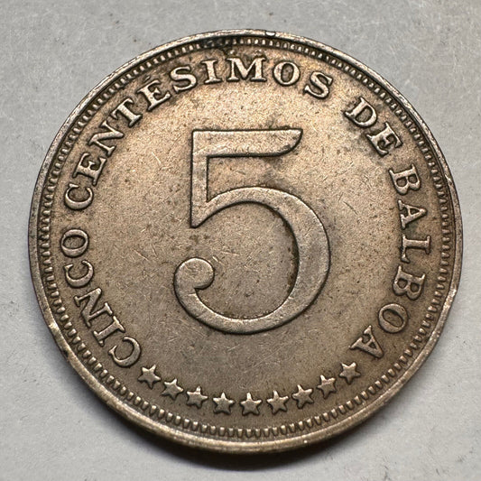 1966 Panama 5 Centesimos - Beautiful Coin - #A-058