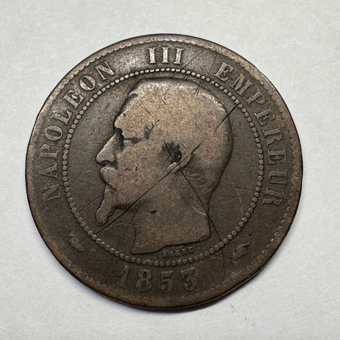 1853 France 10 Centimes - Beautiful Coin - #B-036