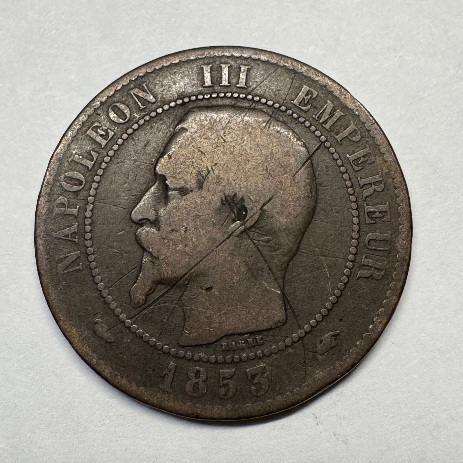 1853 France 10 Centimes - Beautiful Coin - #B-036