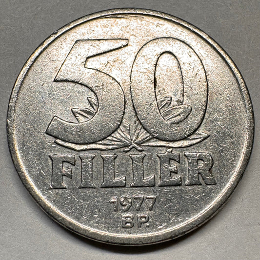 1977 Hungary 50 Filler - Beautiful Coin - #A-030