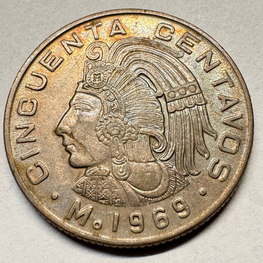 1969 Mexico 50 Centavos - Beautiful Coin - #A-017