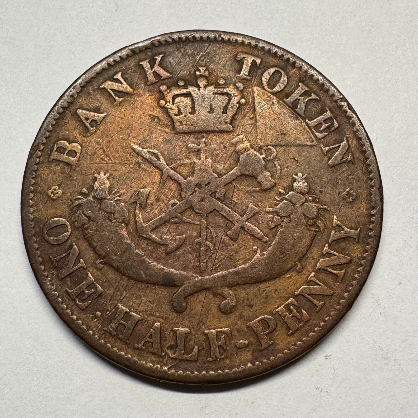 1852 Upper Canada 1/2 Penny - Beautiful Coin - #B-038