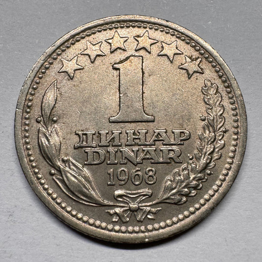1968 Yugoslavia 1 Dinar - Beautiful Coin - #A-020