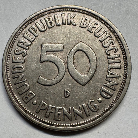 1950 Germany 50 Pfennig - Beautiful Coin - #A-079