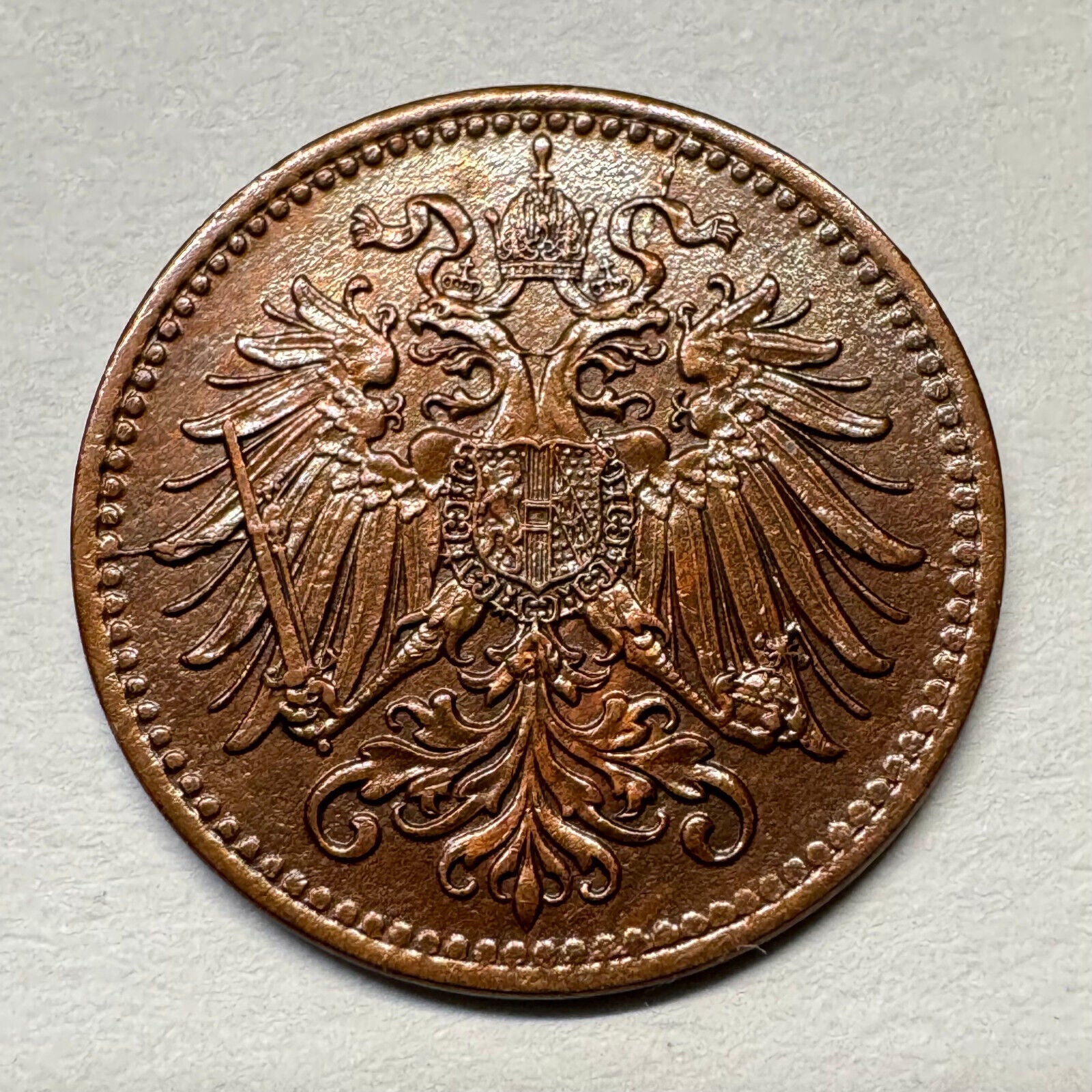 1912 Austria 1 Heller - Beautiful Coin - #B-048