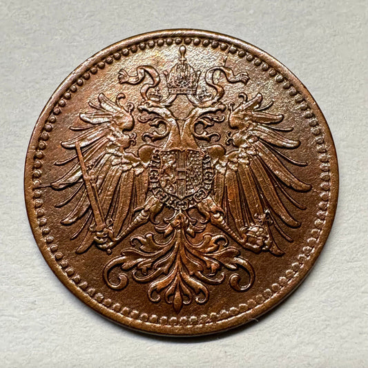 1912 Austria 1 Heller - Beautiful Coin - #B-048