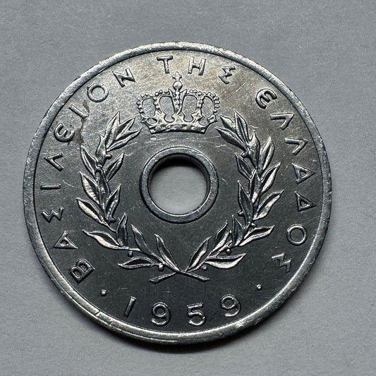 1959 Greece 10 Lepta - Beautiful Coin - #B-037