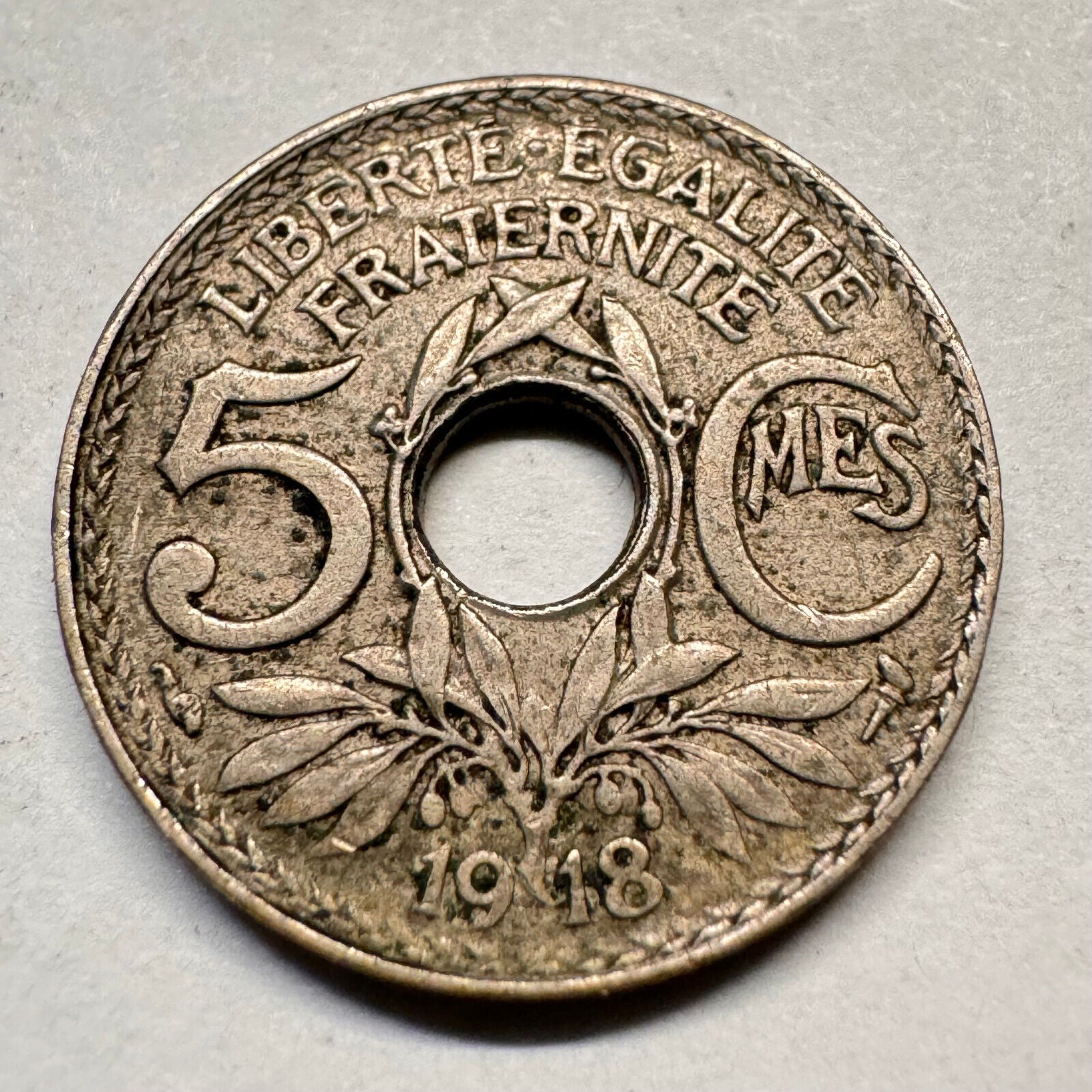 1918 France 5 Centimes - Beautiful Coin - #A-019