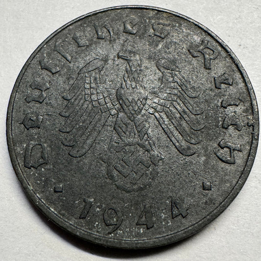 1944 Germany 10 Reichspfennig - Beautiful Coin - #A-087